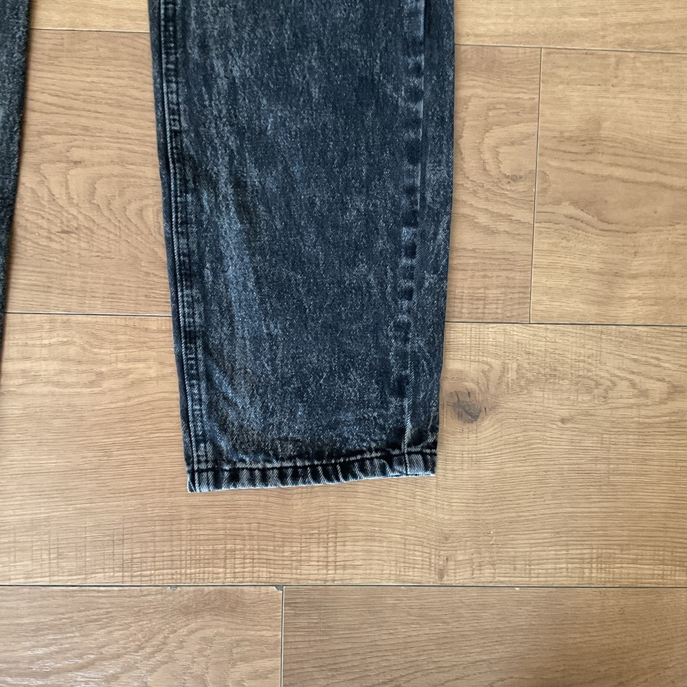 12th Tribe Black High Rise Straight Leg Jeans 26 Cotton Denim High Waisted - Picture 3 of 11